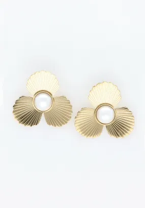 gouden notre-v oorbellen earring bloom