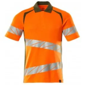 Mascot 19083-771 Poloshirt Hi-Vis Oranje/Mosgroen