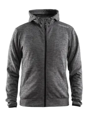Vest Craft Men Leisure Full Zip Hood Dark Grey Melange